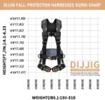 Fall Protection Safety Harnesses Full Body Roofing Construction Harness 5 Point Adjustment Harness Padded Black OSHA/ANSI COMPLIANT - Image 6