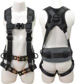 Fall Protection Safety Harnesses Full Body Roofing Construction Harness 5 Point Adjustment Harness Padded Black OSHA/ANSI COMPLIANT - Image 9
