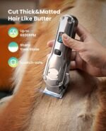 oneisall Dog Grooming Clippers Thick/Heavy Coats, 4-in-1 Dog Grooming Kit with Stainless Steel Blade, Low Noise Cordless Dogs Hair Trimmer for Paw Nail Grinder for Dogs Cats Animals (PC15) - Image 3