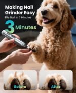 oneisall Dog Grooming Clippers Thick/Heavy Coats, 4-in-1 Dog Grooming Kit with Stainless Steel Blade, Low Noise Cordless Dogs Hair Trimmer for Paw Nail Grinder for Dogs Cats Animals (PC15) - Image 7