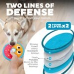 Outward Hound Tough Skinz Durable Squeaky Dog Toy with Two Tough Layers, Donut, Multicolor, Small - Image 3