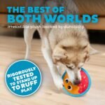 Outward Hound Tough Skinz Durable Squeaky Dog Toy with Two Tough Layers, Donut, Multicolor, Small - Image 4