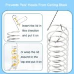 2Pcs Stainless Steel Rat Foraging Toys - Hanging Puzzle Feeder for Fancy Mice, Rodents & Parakeets - Fruit/Veggie Holder Cage Accessories - Image 4