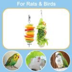 2Pcs Stainless Steel Rat Foraging Toys - Hanging Puzzle Feeder for Fancy Mice, Rodents & Parakeets - Fruit/Veggie Holder Cage Accessories - Image 7