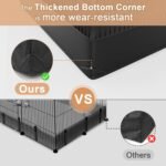 XiaZ Guinea Pig Cage with Waterproof PVC Bottom Liner & One-Hand Release Hook, Triple Fixing C&C Cage for Guinea Pigs, Bunny, Rabbit, Hedgehog, Small Animal Indoor Playpen 48''L x 24''W x 16''H - Image 9