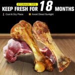 Natural Bully Sticks 100% Beef Single Ingredient for Small & Medium Dogs 2pcs, 7"-8" Fully Digestible Bison Dog Chew Bones - Crispy Texture, Long-Lasting for Pet Chewing - Image 8