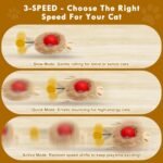 Interactive Cat Toys Ball - Fluffy Mouse-Like Design with 3 Modes, Smart Obstacle Avoidance & Type-C Charging, Rechargeable Cat Ball Toy for Indoor (Fluffy (Gray)) - Image 3