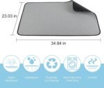 Washable Pee Pads for Dogs, Pee Pads Waterproof Potty Training Pad for Dogs, 89.5*59.2cm(34.5"x23"), Rusableable Pee Pads Non-Slip Pee Pad Suitable for Puppies and Cats,Grey 2 Pack - Image 3