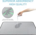 Washable Pee Pads for Dogs, Pee Pads Waterproof Potty Training Pad for Dogs, 89.5*59.2cm(34.5"x23"), Rusableable Pee Pads Non-Slip Pee Pad Suitable for Puppies and Cats,Grey 2 Pack - Image 5