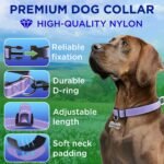 TECEUM Reflective Dog Collar – Lavender – M – Extra Soft Padding – Basic Nylon Dog Collar – Quick Release Buckle – Fits Small, Medium and Large Dogs, Puppies, Cats – ESA & Service Dog Options - Image 3