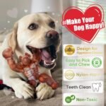 Dog Toys for Aggressive Chewers, Indestructible Dog Toys, Toughest Nylon Dog Chew Toy with Real Bacon Flavor, Fun to Chew, Dog Bone Toys for Medium/Large Breed Dogs - Image 4