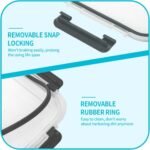 Skroam 10 Pack Glass Meal Prep Containers, Airtight Food Storage Containers with Lids, Pantry Kitchen Storage Containers for Lunch, Food Storage, Meal Prep, Glass Lunch Bento Boxes - 22 OZ - Image 3