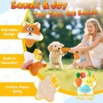 KIPRITII Plentiful Dog Toys for Small Dogs & Puppies – 23 Pack Puppy Teething Toy Set with No-Stuffing Squeaky Fox, Rope Toys & More for Boredom Relief - Image 6
