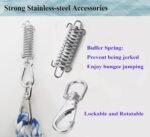 Rotable Spring Flirt Pole for Dog with Cotton Rope Toy & a 16ft Cable for Medium/Large Dogs，Pull & Tug of War Hanging Exercise Toy for Pitbull (Rotable Spring Flirt Pole) - Image 5