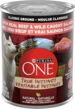 Purina ONE Classic Ground True Instinct Wet Dog Food, Beef & Salmon - 368 g Can (12 Pack) - Image 3