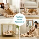 Cute Dog Bed for Small Dogs, Faux Fur Orthopedic Foam Dog Bed with Sides, Removable Washable Cover & Waterproof Lining, Comfortable Pet Couch, Tie-Dye Brown (30" L x 20" W x 6" Th) - Image 3