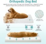 Cute Dog Bed for Small Dogs, Faux Fur Orthopedic Foam Dog Bed with Sides, Removable Washable Cover & Waterproof Lining, Comfortable Pet Couch, Tie-Dye Brown (30" L x 20" W x 6" Th) - Image 6