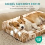 Cute Dog Bed for Small Dogs, Faux Fur Orthopedic Foam Dog Bed with Sides, Removable Washable Cover & Waterproof Lining, Comfortable Pet Couch, Tie-Dye Brown (30" L x 20" W x 6" Th) - Image 8