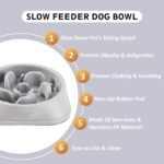 2Pcs Slow Feeder Dog Bowls Large Breed, Dog Slow Feeder Bowl, Dog Food Bowl Slow Feeder, Dog Bowl Slow Feeder, Dog Bowl That Slow Down Eating, Dog Puzzle Feeder, Slow Eating Dog Bowl Black&Grey - Image 3