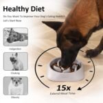 2Pcs Slow Feeder Dog Bowls Large Breed, Dog Slow Feeder Bowl, Dog Food Bowl Slow Feeder, Dog Bowl Slow Feeder, Dog Bowl That Slow Down Eating, Dog Puzzle Feeder, Slow Eating Dog Bowl Black&Grey - Image 4