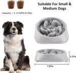 2Pcs Slow Feeder Dog Bowls Large Breed, Dog Slow Feeder Bowl, Dog Food Bowl Slow Feeder, Dog Bowl Slow Feeder, Dog Bowl That Slow Down Eating, Dog Puzzle Feeder, Slow Eating Dog Bowl Black&Grey - Image 6