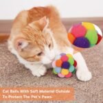 Retro Shaw Cat Toys Balls, 6 Pack Cat Nip Chew Teeth Toys,Woolen Cat Yarn Ball with Bell Inside, Interactive Kitten Toys for Indoor Kitty,Cat Teaser Wand Toys Fuzzy Ball Pompom - Image 9