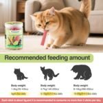 4 Flavors/110g Dehydrated Cat Treats,Natural Crunchy Cat Treats,Chew Sticks for Cats,Cats Dental Healthy and Hairball Control,(Beef,Cat Grass Salmon,Chicken Pumpkin,Chicken Dragon Fruit) - Image 4