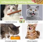 4 Flavors/110g Dehydrated Cat Treats,Natural Crunchy Cat Treats,Chew Sticks for Cats,Cats Dental Healthy and Hairball Control,(Beef,Cat Grass Salmon,Chicken Pumpkin,Chicken Dragon Fruit) - Image 5