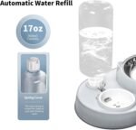 Marchul Cat Water and Food Bowl Set, 3-in-1 Elevated Feeder with 500ml Water Dispenser, 15° Tilted Stainless Steel Bowls for Cats, Small Dogs, Healthy Dining & Spine Care - Image 4