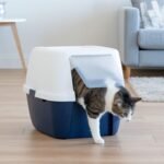 IRIS USA Cat Litter Box, Covered Litter Box with Cat Litter Scoop, Enclosed with Lid, Extra Large Kitty Litter Box, Navy - Image 11