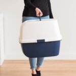 IRIS USA Cat Litter Box, Covered Litter Box with Cat Litter Scoop, Enclosed with Lid, Extra Large Kitty Litter Box, Navy - Image 12