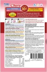 INABA Churu for Senior 10+, Creamy Lickable Cat Treats with Taurine, Vitamin E & C, 14 Grams Each, 40 Tubes, Tuna & Chicken Variety - Image 3