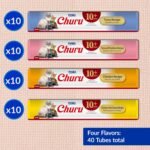 INABA Churu for Senior 10+, Creamy Lickable Cat Treats with Taurine, Vitamin E & C, 14 Grams Each, 40 Tubes, Tuna & Chicken Variety - Image 4