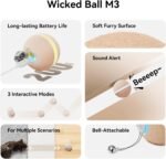 【2025 Upgrade】 Cheerble Interactive Cat Ball Toy, Wicked Ball M3, Automatic Moving Ball Toy for Indoor Cat Kitten, Smart Anti-Depression Pet Toy Fun Gift with Light - Image 3