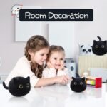 3 Pack Cat Plush Toy Set, Cute Black Cat Stuffed Animal Soft Mini Cat Keychain Gift for Kids Adults Birthday Valentines Christmas - Image 6