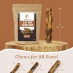 Wildfang® Olive Wood Chewing Sticks for Dogs, M – Tough Chew Toys for Aggressive Chewers, Puppy Chew Toys for Teething, Training for Chewing Muscles, Olive Wood Stick for Dogs 15–25 kg (Pack of 3) - Image 3