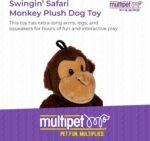 MULTIPET Swingin 19-Inch Large Plush Dog Toy with Extra Long Arms and Legs with Squeakers, Brown, L (Pack of 1), 22374-1 - Image 3