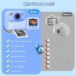 masterbee Kid Camera Instant Print Photo, Birthday Gifts for Girls and Boys, Kids Digital Camera Toys, 1080P HD Video, 3 4 5 6 7 8 9 10 11 12 Year Old Boy Gifts/Girl Gifts - Image 8