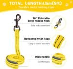 Dog Harness with Leash Set, No Pull Adjustable Reflective Step-in Puppy Pet Vest Harnesses for Small Medium Large Dogs and Cats - Yellow, XS - Image 4