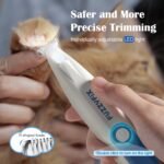 Dog Paw Trimmer with LED Light, Low Noise Paw Trimmer for Dogs, Type-C Rechargeable Pet Grooming Kit Dog Grooming Clippers for Paws, Eyes, Ears, Face, Rump, 18 mm Widen Blade - Image 4