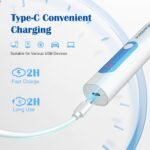 Dog Paw Trimmer with LED Light, Low Noise Paw Trimmer for Dogs, Type-C Rechargeable Pet Grooming Kit Dog Grooming Clippers for Paws, Eyes, Ears, Face, Rump, 18 mm Widen Blade - Image 6