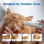 Dog Paw Trimmer with LED Light, Low Noise Paw Trimmer for Dogs, Type-C Rechargeable Pet Grooming Kit Dog Grooming Clippers for Paws, Eyes, Ears, Face, Rump, 18 mm Widen Blade - Image 7