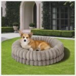BALANCE Luxury Donut Dog Bed, 30 Inches Round Dog Bed Medium Size Dogs Washable, Orthopedic Calming Dogs Bed for Pets with Anti-Slip Bottom, Oatmeal - Image 10
