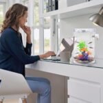 Betta Fish Tank, 360 Aquarium With LED Light, 1 Gallon Fish Bowl, Small Starter Kit, Self-Cleaning Beta Tank for Desktop Decoration in Office, Home, Room Decor - Image 8