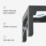 Elevated Dog Bowls with 2 Stainless Steel Dog Food Bowls and 1 Dog Slow Feeder Bowl, 5 Heights Adjustable Raised Dog Bowl for Small Medium Large Dogs, Gray - Image 6