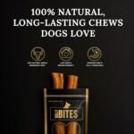 6 Inch Bully Sticks for Dogs - Premium Odour-Free Dog Chews, Long Lasting Single Ingredient Beef Pizzle, Large Size (2 Pack) - Image 3