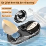 Marchul 2-in-1 Dog Bowl, Elevated Cat Food and Water Bowl with No-Spill Mat, 15° Tilt Stainless Steel Dish + 500ml Leak-Proof Bottle, Easy Clean Design (Dry/Wet Food & Water) - Image 7