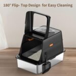 Odor Control XXL Stainless Steel Litter Box, Automatic Smell Self Cleaning, No Smell Enclosure Cats Litter Tray with Lid, High Sided Litter Box for Large Cats (62x41x44 cm) - Image 4