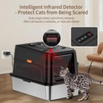 Odor Control XXL Stainless Steel Litter Box, Automatic Smell Self Cleaning, No Smell Enclosure Cats Litter Tray with Lid, High Sided Litter Box for Large Cats (62x41x44 cm) - Image 6