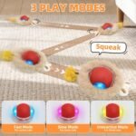 Interactive Cat Toys for Indoor Cats-Hide and Seek Game with 5-Holes Mat,Mouse-Squeak Interactive Cat Toy Ball,Pounce Pal Cat Toy Interactive,Motion-Activated - Image 5